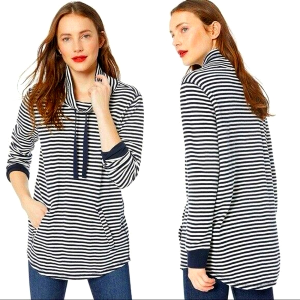 J.Crew MercantileStriped Funnel Neck Sweatshirt
